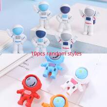 6/12 件可爱太空主题橡皮擦，便携、新颖、多功能迷你宇航员橡皮擦，可爱礼物、文具用品、学生奖品、派对礼品、返校 - 彩色 - 查看 18