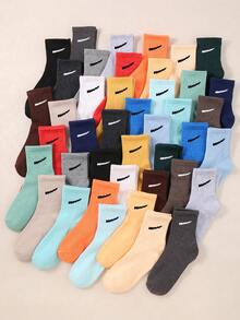 10 Pairs Of Random Stripes Children's Ankle Socks For Boys And Girls Daily Casual Wear Spring, Summer, Autumn And Winter. - Multicolor - View 1