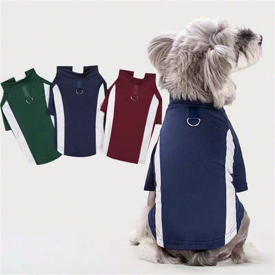 2-Legged Pullover Sweatshirt With Contrast Raglan Sleeves For Small/Medium Dogs & Cats, Soft & Comfortable, Suitable For Spring/Autumn - Green - View 1