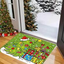 1pc Whoville Christmas Pattern Anti Slip And Washable Floor Mat, Christmas Decoration, Used For Living Room/ Bedroom/ Dining Room/ Hallway/ Laundry Room/ Kitchen/ Balcony, Beautiful Home Decoration, Christmas Floor Mat, Christmas Decorations For Home, Christmas Doormat, Home Holiday Setup, Seasonal Doormat, Whoville Design, Decorative Doormat, Machinemade Mat, Material, Holiday Mat, Festive Mat, Christmas Shoppers, Seasonal Decor Lovers
