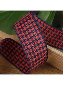 Toile écossaise coréenne en lin à carreaux pour accessoires capillaires DIY, ruban de lin à carreaux bicolores