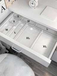 6/7 Clear Drawer Organizer Boxes, Cosmetic Storage Boxes, Desk Divider Organizers For Makeup, Office Supplies, And Sundries, Summer Gift Storage Organizer For Women