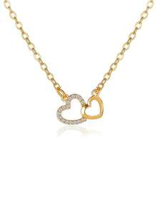 Heart-Shaped Minimalist Clavicle Chain Necklace, Jewelry Gift For Her