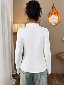 Turtleneck Long Sleeve Pullover High Neck Sweatshirt Slim Fit Basic Casual T-Shirt Top