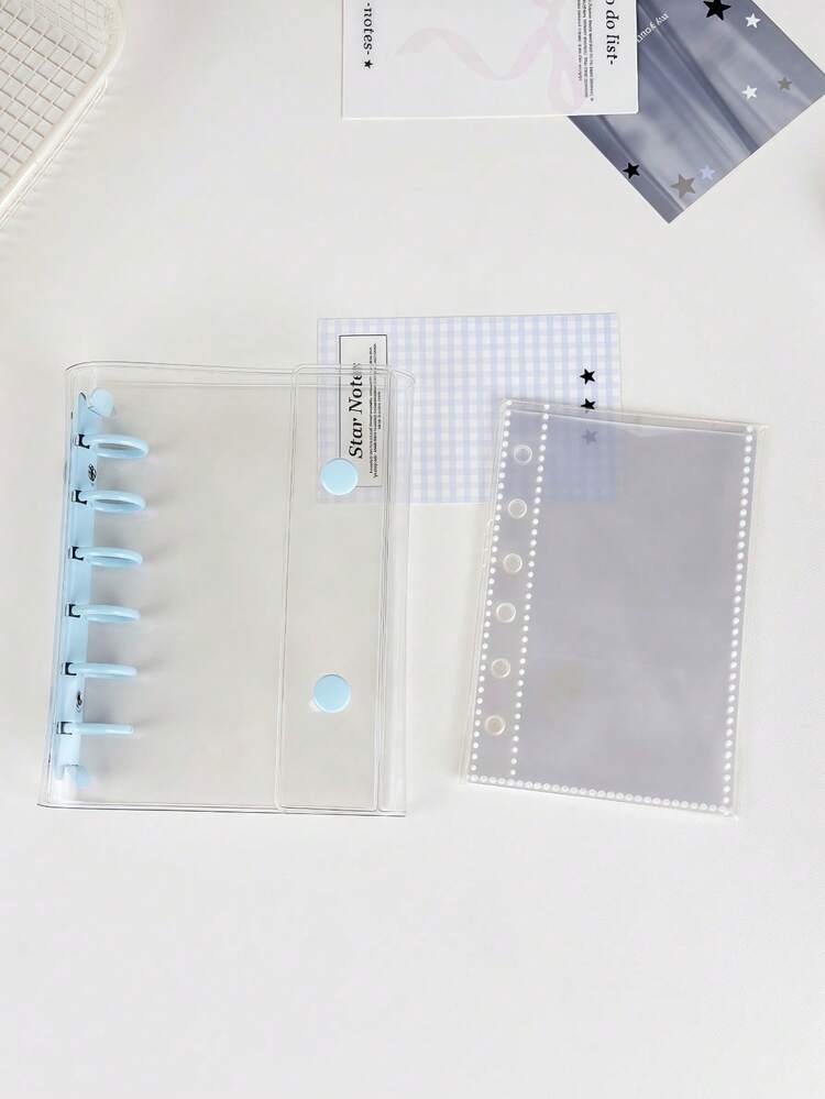 Joivida A7サイズ 透明ポータブルファイルフォルダー ダブルスナップ式、写真の保管に最適、フォトアルバムとしても使用可能、文房具、ノート、ステッカーブック、オフィス用品、学校用品、新学期に - マルチカラー - 見る 14