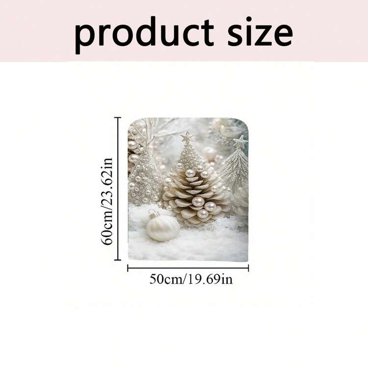 1 件/4 件/6 件/10 件圣诞迷你松果、珍珠、闪光装饰圣诞树，搭配银色装饰树、白色球印花毛绒椅套、可拆卸短毛绒材料椅子保护套，适合所有季节，节日装饰椅套适用于餐厅、客厅、带靠背保护的家用椅子，适合餐厅、办公室、客厅、酒店和家居装饰 - ZYBT-651 - 查看 11
