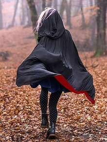 Capa de vampiro negra y roja para adultos con capucha, capa con capucha reversible y unisex, capa de vampiro/pirata para mujeres y hombres, disfraz de Halloween para fiesta y cosplay