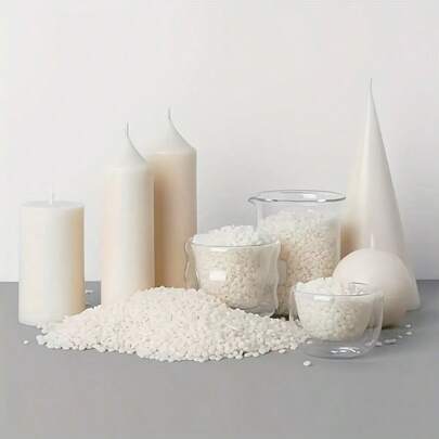 300g/700g/850g de granulés de cire de soja pure de haute qualité, utilisés pour la fabrication de bougies - granulés naturels, convenant aux bougies en pot faites maison et aux artisanat de cire | Convient pour les bougies de Noël, Thanksgiving, Fête nationale saoudienne et Ramadan | Décorations de fête et articles cadeaux.