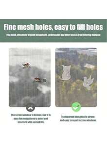 10-Piece Mix And Match Set Of Door And Window Screen Repair Patches, Sliding Pet Screen Door Repair Patches, Strong Adhesive Screen Repair Stickers For Repairing Tears And Holes - Heavy Duty Tear-Resistant Patches, DIY Home Screen Repair, Anti-Mosquito Net Patches, Essential For Pet Owners, Renters, Homeowners, Summer Preparation, Moving Season, Labor Day, Back To School - Grey - View 5