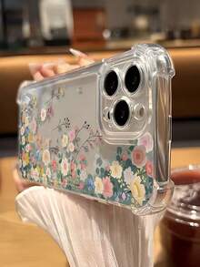 Funda protectora de teléfono con estampado floral y de mariposa en TPU de 1 pieza, con 4 esquinas reforzadas y antideslizante, compatible con iPhone 11 12 13 14 11 Pro Max 12 Pro Max 13 Pro Max 14 Pro Max XR 15 15 PRO 15 PRO MAX / 16 / 16 Pro / 16 Pro Max / 16 Plus / 15 / 15 Pro / 15 Pro Max / 15 Plus, también se adapta a los últimos modelos 17 / 17 Pro / 17 Pro Max / 17 Air, versión internacional, no la versión nacional - Multicolor - Ver 5