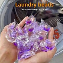 3-In-1 Lavender Laundry Detergent Pods, Concentrated Laundry Balls, Long-Lasting Fragrance, Heavy Duty Stain Removal, Antibacterial, Fabric Softener, Scented Pearls, Laundry Liquid, Water-Soluble Capsules, Suitable For All Washing Machines