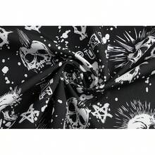 Mens 70s Shirt Long Sleeve Button Down Retro Disco Costume Hippie Outfit For Menhalloween - 龐克骷髏 - 查看 3
