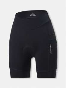 HISERWA 女式骑行短裤 高品质山地自行车短裤，带侧袋 减震硅胶泡沫衬垫内衬 高弹力提臀设计 6 小时骑行减震衬垫麂皮山地自行车骑行短裤