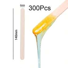 300/100 支木制脱毛棒，多用途脱毛棒刮刀，适用于身体、面部、腋下、背部、手臂、比基尼脱毛，木制工艺棒适合搅拌 - 彩色 - 查看 18