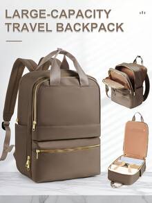 Unisex Large Capacity Travel Backpack, 14/15.6 Inch Anti-Theft Laptop Backpack, Carry-On Luggage, Lightweight For Teens & Students, Business Commute, Waterproof Outdoor Hiking