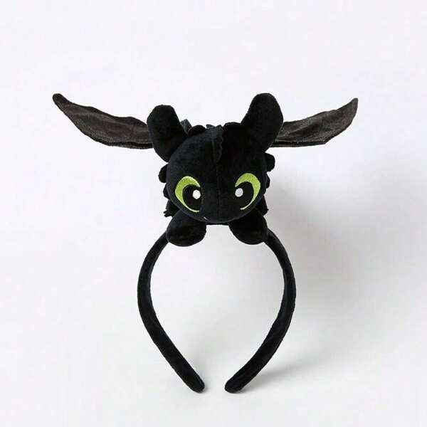 Universal Pictures Diadema de peluche de Furia Nocturna de Cómo entrenar a tu dragón - Edición limitada Aro para el cabello para Halloween Cosplay, accesorio de fiesta de anime Regalo con licencia