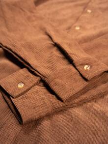 Áo sơ mi dài tay nam LOOKUN, chất liệu vải dệt họa tiết, phong cách cổ điển retro, kiểu dáng casual, công sở, năng động, thích hợp mặc ngoài trời, mùa xuân/thu. - Cà phê nâu - Xem 5