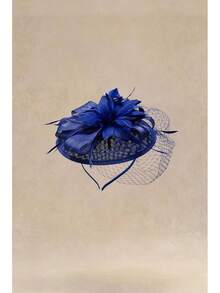 Fascinator Hat Fascinator Tea Party Pillbox Derby Hat Bridal Wedding Party - D-裸粉色 - 查看 7