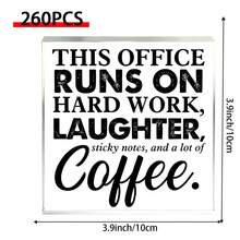 1 đồ trang trí máy tính để bàn hình vuông truyền cảm hứng, "Làm việc chăm chỉ, cười thường xuyên" kèm giấy nhớ và cà phê, quà tặng khích lệ - Lý tưởng cho Giáng sinh và năng suất làm việc tại văn phòng - đồ trang trí - Xem 9