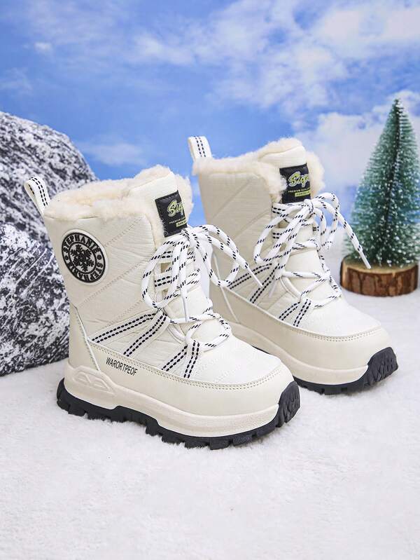 Kids Snow Boots Winter Warm Boots For Girls Boys Outdoor Anti-Slip Shoes