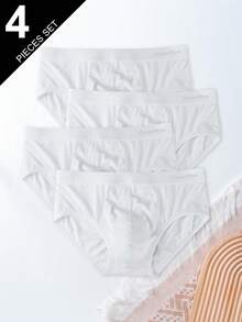 3 piezas de calzoncillos de algodón puro blanco Norcottoon - Blanco - Ver 2