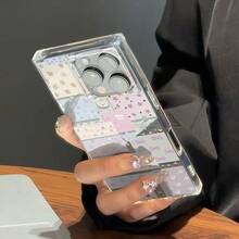 Nueva funda tipo bloque cuadrado con pajarita, orificio grande y ángulo recto, fabricada en TPU, compatible con 16/15/14/ Funda protectora brillante para phone 13/12 Pro, 14, 15, 16 Plus y 12 Pro. Ideal para regalar en cumpleaños y otras ocasiones. Diseño elegante y llamativo. Perfecta para uso diario. Material resistente a golpes. Alta calidad. Funda de diseño. Para seguidores y usuarios. - transparente - Ver 2