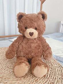 1pc Soft & Cuddly Plush Teddy Bear - Adorable Stuffed Animal With Velvety Fur, Perfect Gift For Birthday, Christmas, New Year, Valentine's Day, Wedding Party, And All Occasions