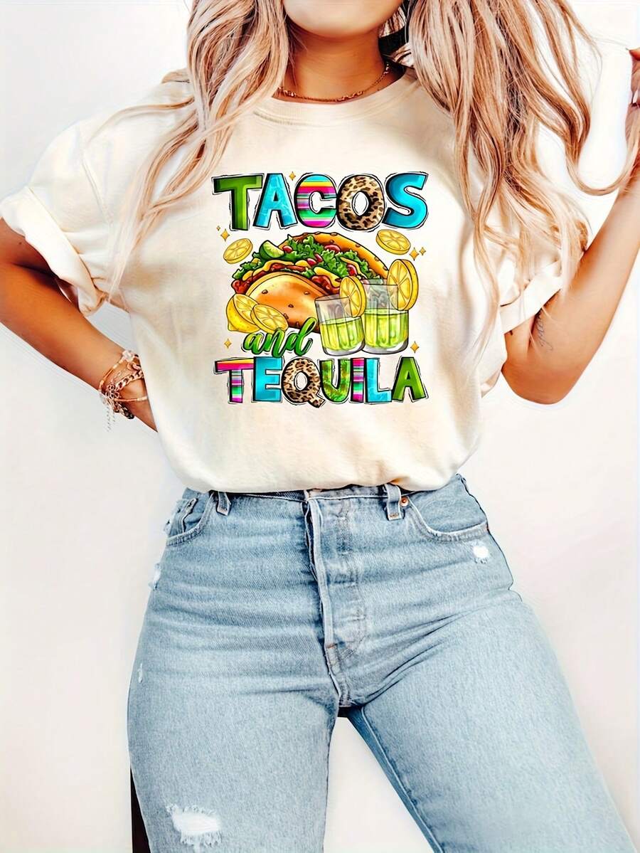 Tacos And Tequila Shirt, Tequila & Tacos Shirt, Gift For Friend, Taco T-Shirt Taco Tuesday Funny Gift For Mexico Shirt - Blanco - Ver 1