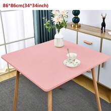 1pc Solid Color Fitted Tablecloth, Removable & Washable Milk Silk Tablecloth, 125g Fabric, Suitable For Party, Picnic, Camping, Restaurant, Outdoor, Indoor Gathering And Daily Use, Non-Standard Size