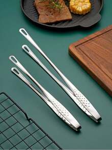 Zacisk ze stali nierdzewnej z łatwym uchwytem, szczypce do grilla, odporne na ciepło i antypoślizgowe szczypce do grilla, szczypce do mięsa, odpowiednie do gotowania, serwowania, grillowania, sałatki, przyborów kuchennych, akcesoriów do pieczenia/zacisk do grilla na Święto Dziękczynienia/zacisk do grilla piknikowego