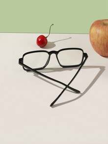 1 pieza Gafas cuadradas grandes con montura de acrílico con estampado de leopardo, estilo casual de campus, de moda, sin graduación, para uso diario de lectura y accesorios de viaje, para adolescentes de 14 a 16 años