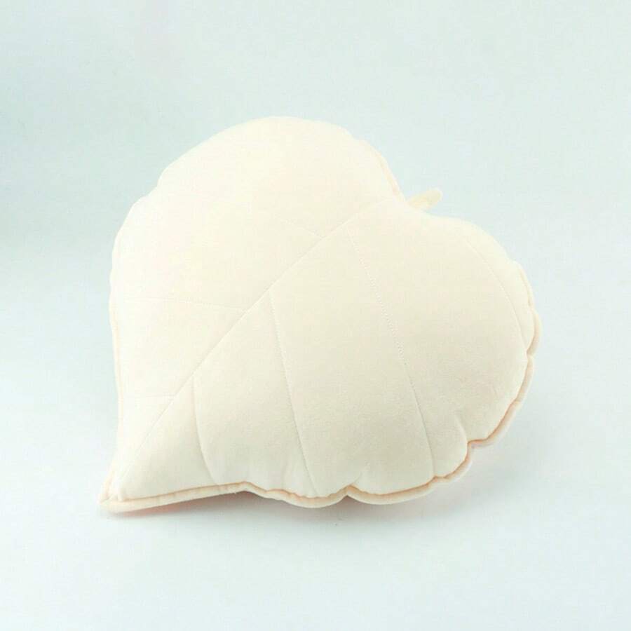 Cuscino a forma di foglia, cuscino carino, cuscino a forma di pianta, cuscino a forma di foglia morbido, adatto per camera da letto, divano, soggiorno, decorazione per la casa (45 x 45 cm) - Bianco - Visualizzare 1