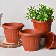 1pc 49cm Diameter Thickened Flower Pot With Bottom Tray, Plastic Durable Round Planter For Balcony, Yard, Green Plants, Indoor/Outdoor Decoration, Anti-Crack