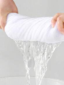 5条装简约白色面巾，酒店级无绒毛巾，柔软吸水，梭织轻盈，超强吸水方形面巾 - 现代风格，柔软舒适，旅行浴室必备，浴室用品，浴室装饰，秋季装饰，返校季，美容院，家庭浴室 - 彩色 - 查看 10