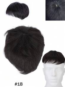 男士假发 - 简单易用，多功能替换系统，短假发延长，发际线脱落，男士自然色 - 自然色&黑色系 - 查看 6