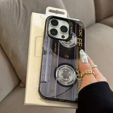 1pc Retro Cassette Tape Design Fashionable Phone Case, Commuter Series Case Compatible With IPhone 11, 12, 13 Pro Max, 14 Pro Max, 15 Pro Max, 16, 13, 14, 15, Plus, Pro, Max, Personalized Durable Accessories For Stylish Phone Users, Gifts For Friends And Family - Multicolor - View 6