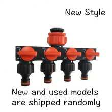 4-Way Garden Hose Splitter With 4 Individual Switches - Outdoor Faucet Connector For Watering Systems, Leak-Proof Design, Suitable For Lawn, Garden And Car Washing Sprinkler Systems