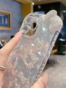 [Sanrio 星星保护壳] 官方 Sanrio 防摔电镀框带滴胶保护壳 适用于苹果全屏星星设计 - 銀色 - 查看 2