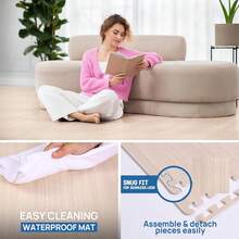 Tapete para Ejercicio 12, 24, 48 y 120 SQFT, Piso para Gym, Tapete Foamy, Tapete Gym Grueso, Tatami para Piso, Tapete Ejercicio Grueso, Tapete de Espuma EVA para Gimnasio y Hogar - I. 24 pies cuadrados (24 azulejos) - Madera de nogal oscuro - Ver 12