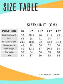 Tween Girl Cartoon Print Long Sleeve Top And Digital Print Bowknot Pants Set