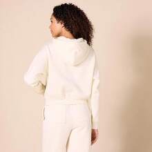 Women's Crop Pullover Hoodie Sweatshirt - Plus Size Fashionable - Màu xanh chanh - Xem 3