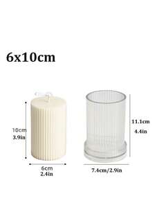 Khuôn nến nhựa hình trụ sọc 5-20cm Khuôn nến thơm thủ công Khuôn sáp làm nến thơm DIY Khuôn thủ công hình trụ tròn sọc Trang trí nhà cửa - Trong sáng - Xem 17