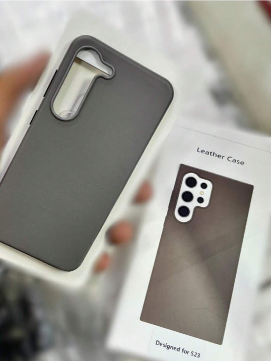 Induction Leather Case Compatible With S23 S24 S25 Plus And Ultra - 深灰色 - 查看 1