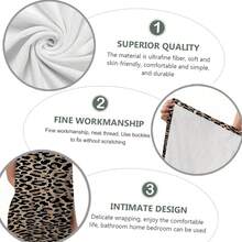 2 件柔软豹纹浴巾 - 速干毛巾，可机洗，现代风格，黑白猫咪和粉色心形图案，非常适合家庭浴室装饰，浴巾 | 超柔软面料，万圣节礼物，节日礼物，浴巾，送给自己、朋友和家人的礼物 - 彩色 - 查看 6