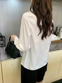 Elegant Design Sense Mature Hong Kong Style Women Shirt