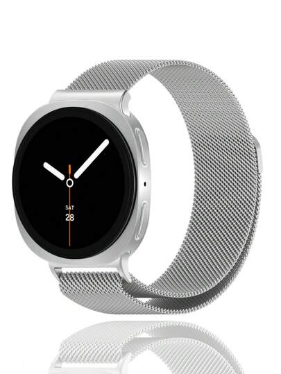 1 szt. 40/44/46 mm magnetyczny pasek do zegarka Milanese metalowy kompatybilny z Galaxy Watch 8 Classic, pasuje do Galaxy Watch 8 (40 mm/44 mm) / Galaxy Watch 8 Classic (46 mm), unisex