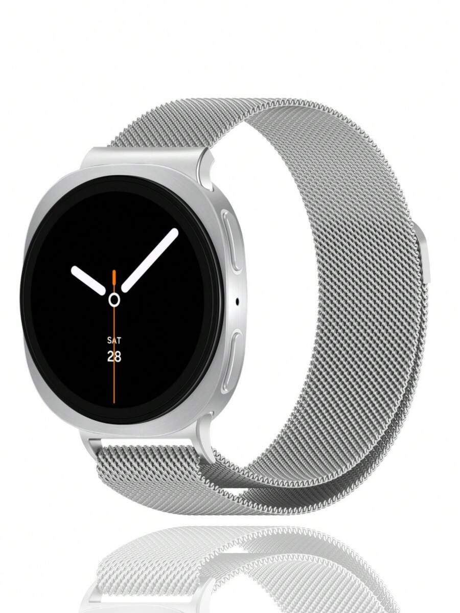 1件米蘭金屬磁吸錶帶，適用於 Galaxy Watch 8/9 Classic，40/44/46mm，兼容 Galaxy Watch 8 (40mm/44mm) / Galaxy Watch 8 Classic (46mm)，適合 Galaxy Watch 8/8 Classic 男士與女士