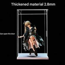 1-częściowa akrylowa gablota ekspozycyjna, przezroczysta, składana gablota kolekcjonerska do eksponowania figurek, przechowywania i organizowania zabawek w domu z otwieranymi drzwiczkami