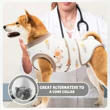 狗狗手术恢复服，狗狗绝育恢复服，柔软的雌性和雄性宠物手术服，透气的宠物术后护理康复服 - 彩色 - 查看 4