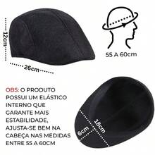 Italian Style Beret Autumn Winter Men's Women's Unisex - Màu be - Xem 5